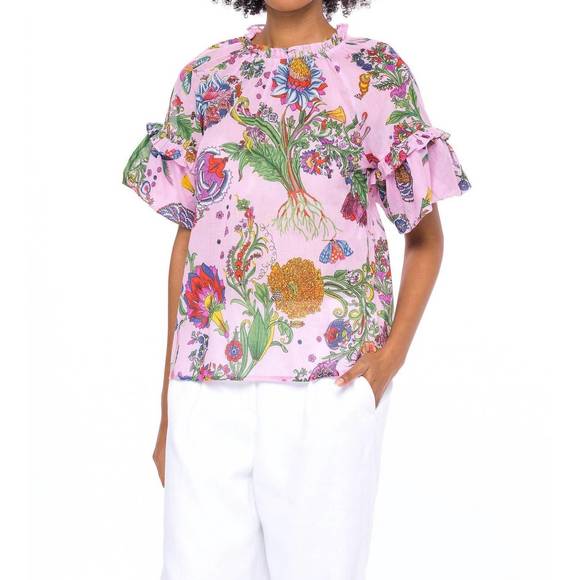 BANJANAN Tops - NEW BANJANAN marie top in psychedelia bonbon
